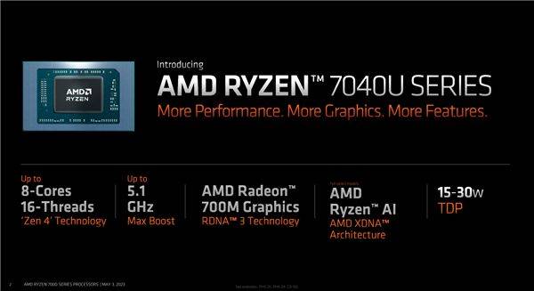子午灵龟苹果版:AMD正式发布锐龙7040U APU：最先进4nm Zen4、15W超低功耗-第2张图片-太平洋在线下载